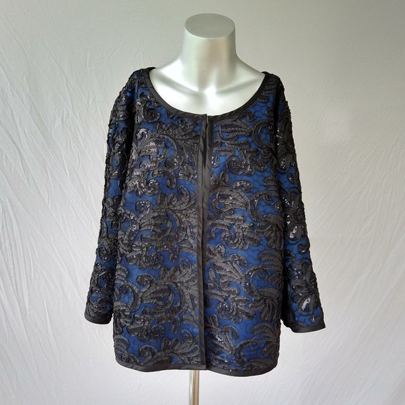 Bob Mackie Sequined Dress Jacket - Picture 1 of 6